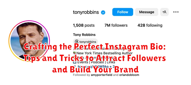 Crafting the Perfect Instagram Bio: Tips and Tricks to Attract Followers and Build Your Brand